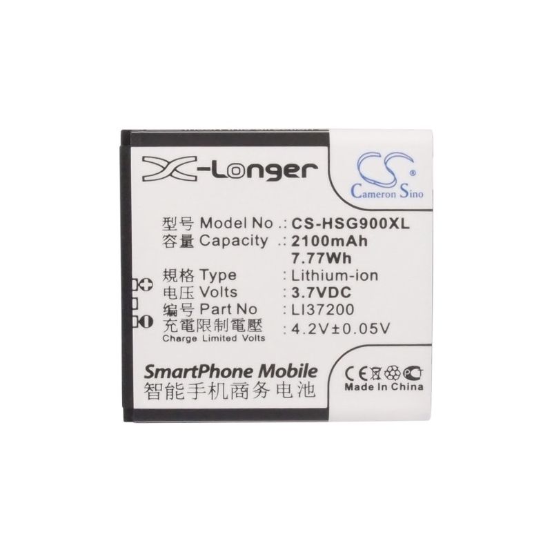 Li-ion Battery fits Hisense, hs-eg900 3.7V, 2100mAh Mobile & SmartPhone Cameron Sino Technology Limited