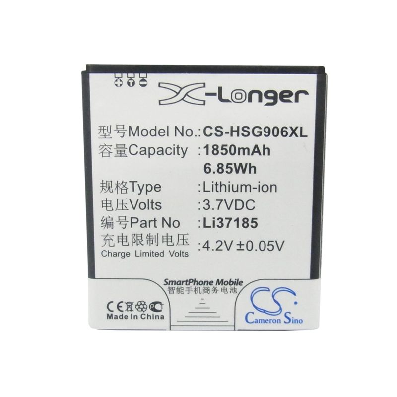 Li-ion Battery fits Hisense, hs-eg906 3.7V, 1850mAh Communications Cameron Sino Technology Limited (Suspended)