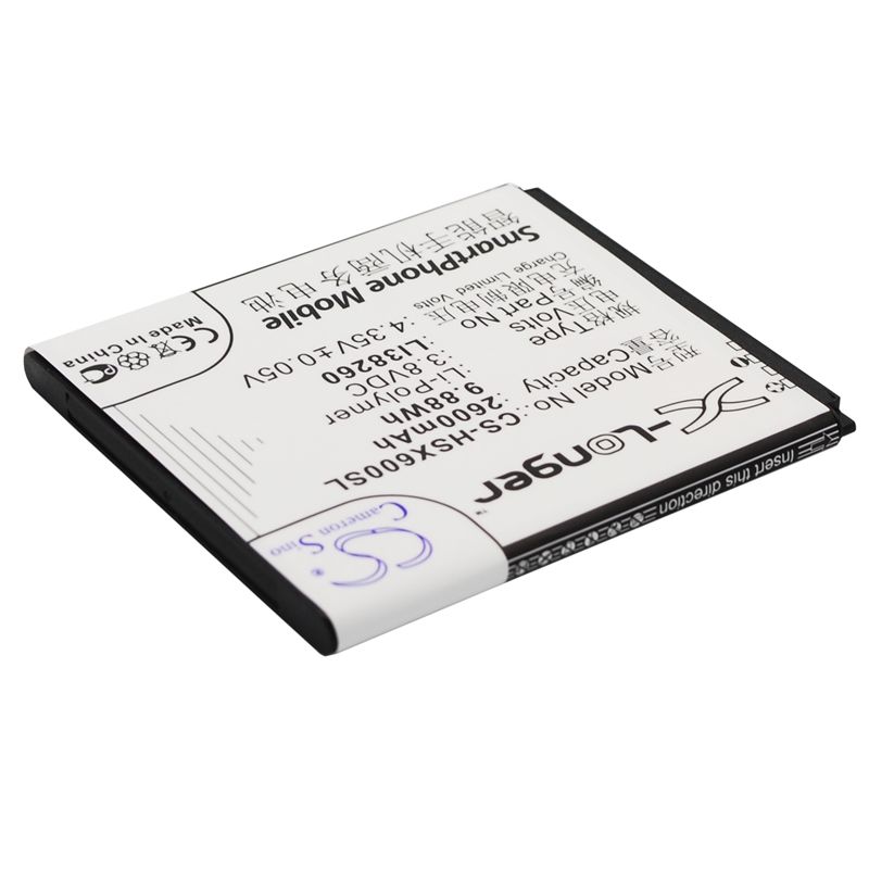 Li-ion Battery fits Hisense, hs-x6, hs-x6c, hs-x6t 3.8V, 2600mAh Mobile & SmartPhone Cameron Sino Technology Limited