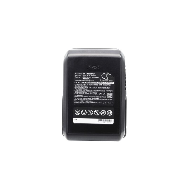Li-ion Battery fits Hitachi, Dh 36dal, Dh36dl, 36.0V, 3000mAh Power Tools Cameron Sino Technology Limited