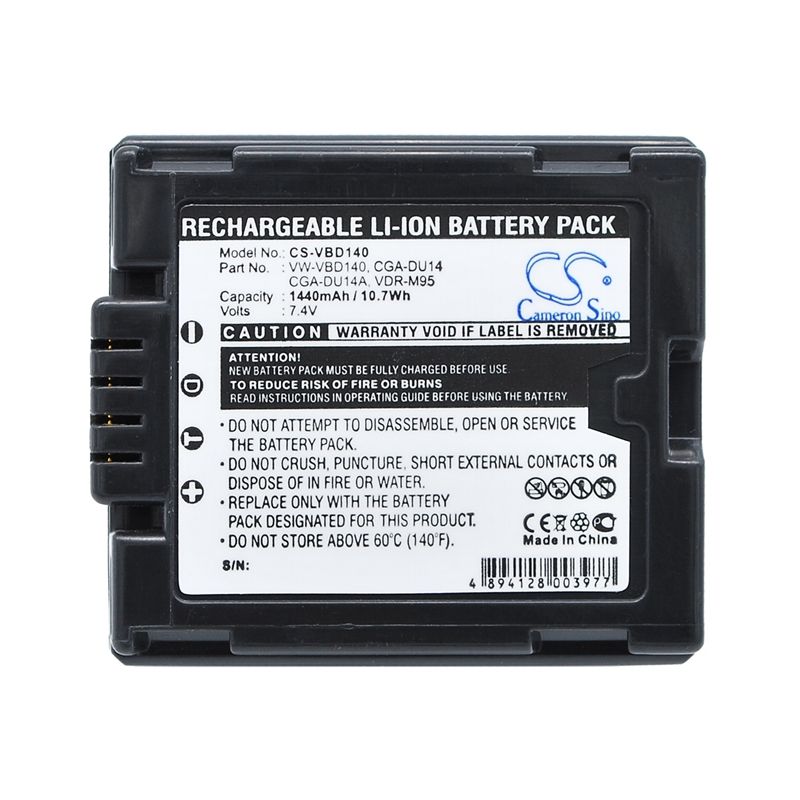 Li-ion Battery Fits Hitachi, Dz-bd70, Dz-bd7h, Dz-bx37e 7.4v, 1440mah Camera Cameron Sino Technology Limited