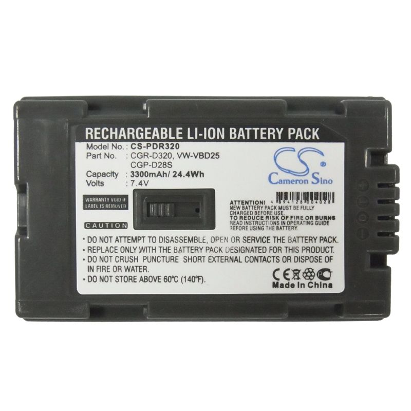 Li-ion Battery Fits Hitachi, Dz-mv200a, Dz-mv200e, Dz-mv208e 7.4v, 3300mah Camera Cameron Sino Technology Limited