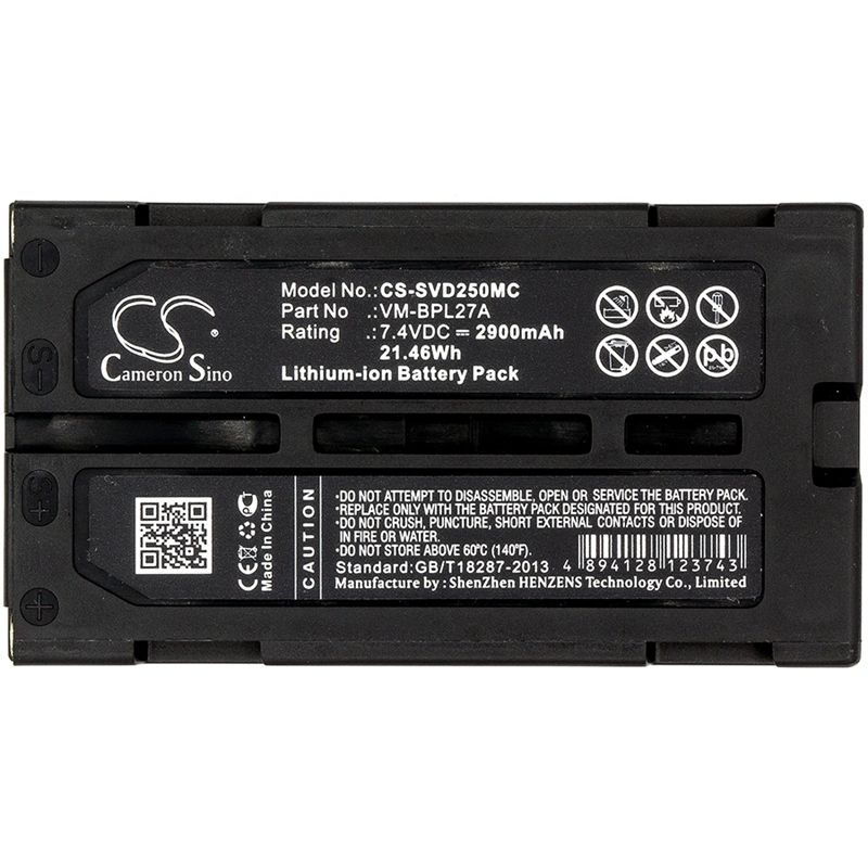 Li-ion Battery fits Hitachi, Vm-645la, Vm-945la, Vm-d865 7.4V, 2900mAh Camera Cameron Sino Technology Limited