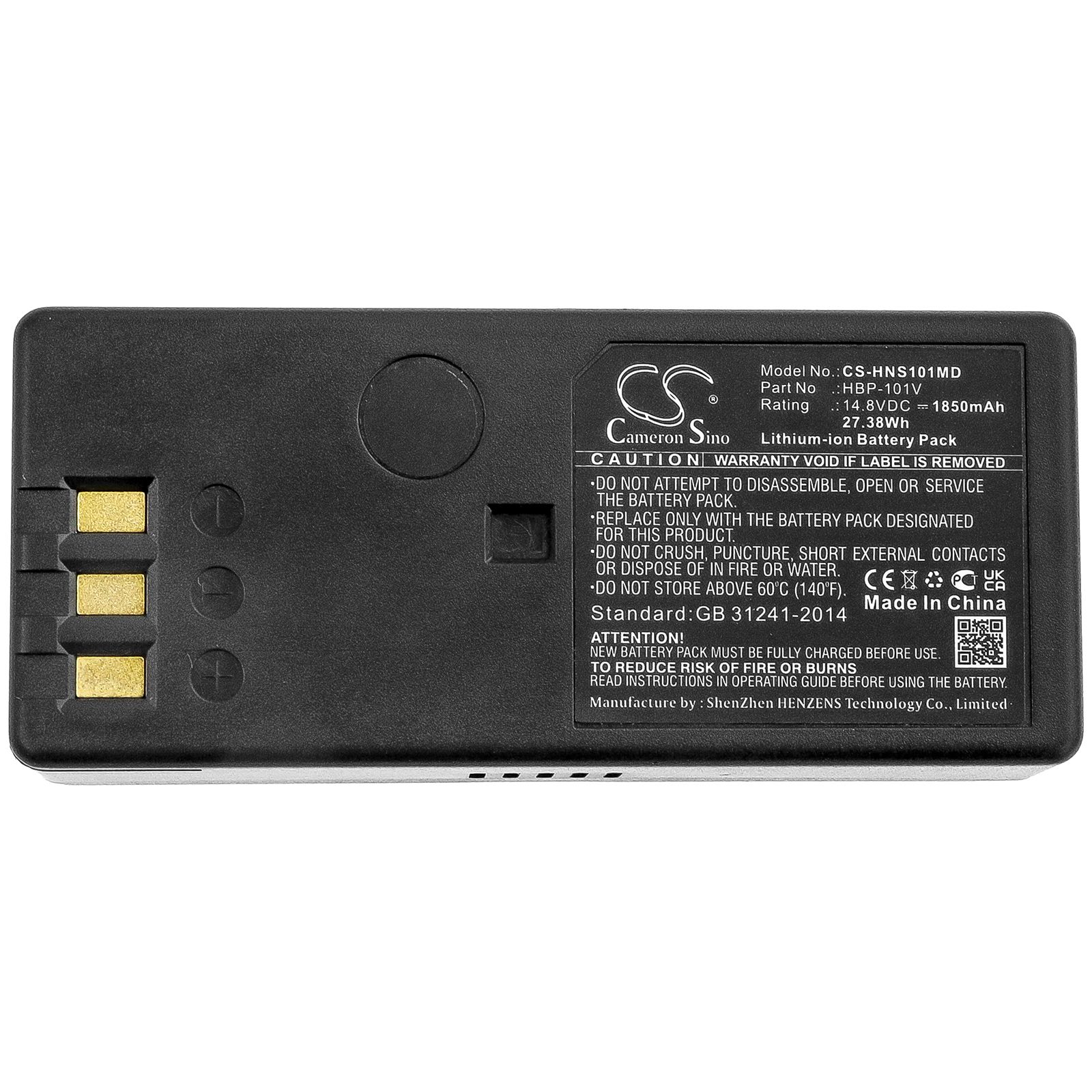 Li-ion Battery fits Honda, Hs-101v, Hs-102v 14.8V, 1850mAh Medical Cameron Sino Technology Limited