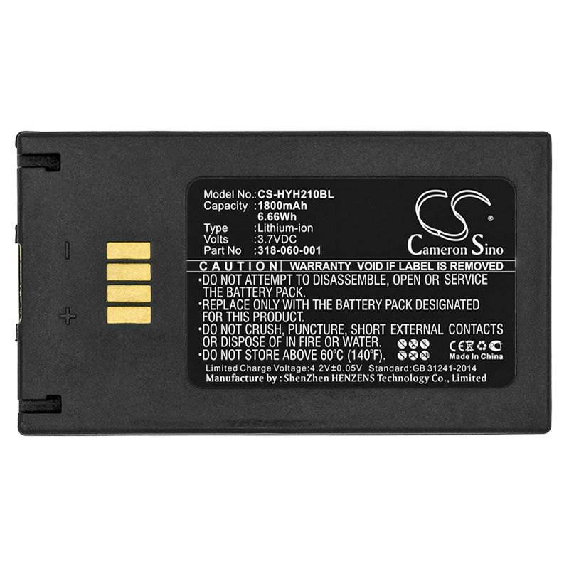 Li-ion Battery fits Honeywell, Ih21 Rfid, Ih21a0014 3.7V, 1800mAh Barcode Scanner Cameron Sino Technology Limited
