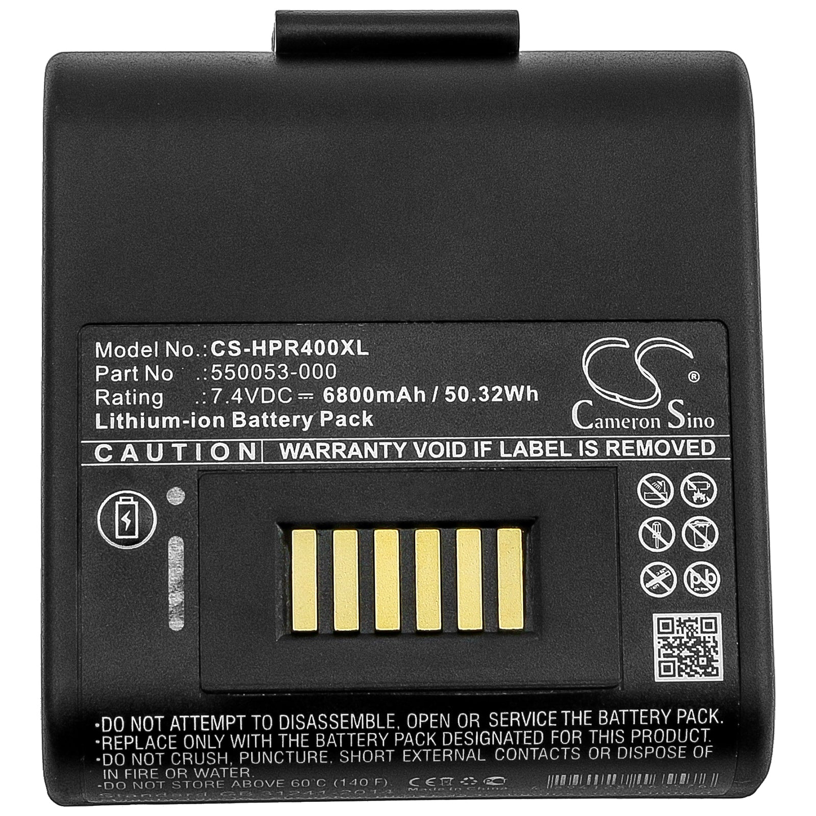 Li-ion Battery fits Honeywell, Rp4, Intermec, Rp4 7.4V, 6800mAh Portable Printer Cameron Sino Technology Limited