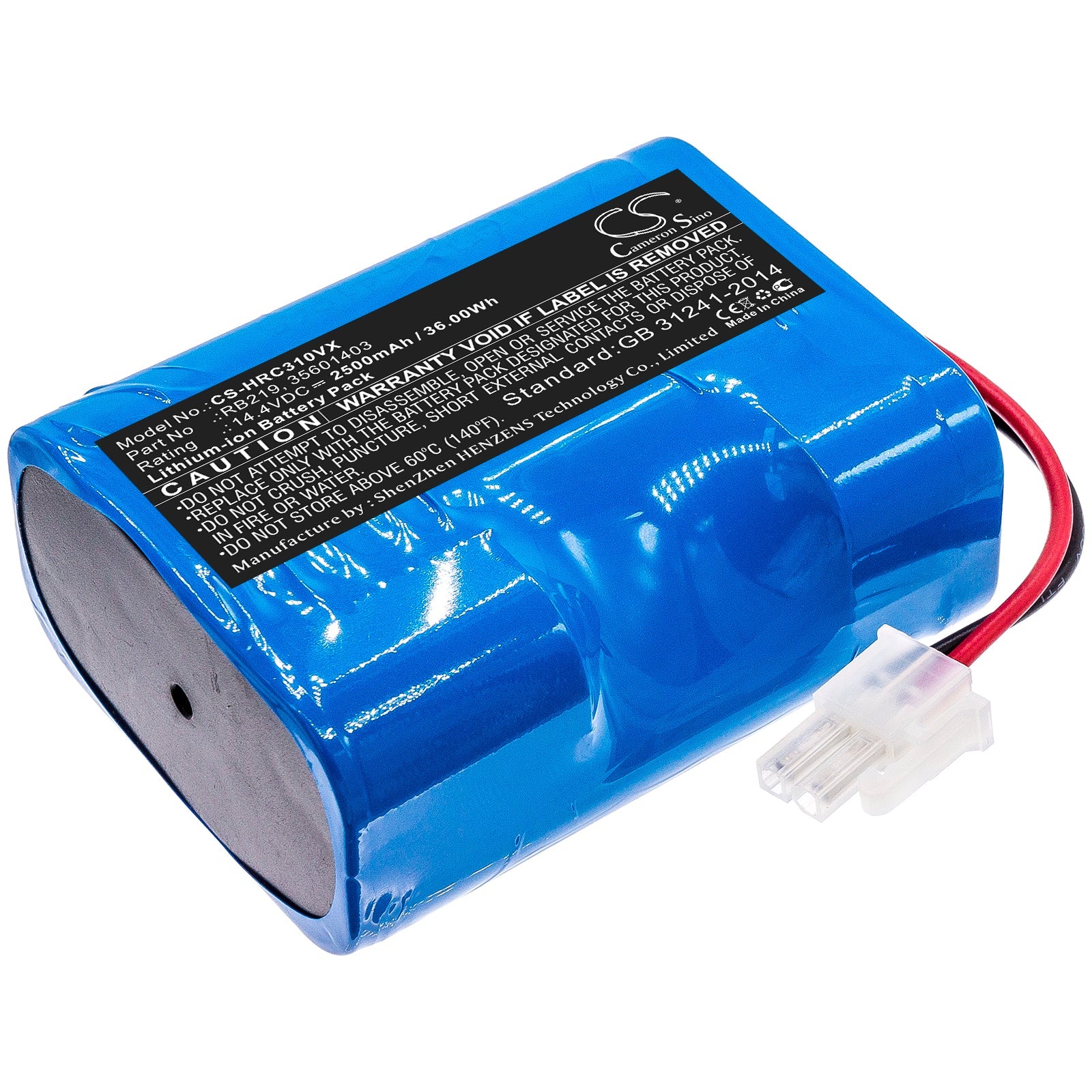Li-ion Battery fits Hoover, 35601403, Rb219 14.4V, 2500mAh Vacuum Cameron Sino Technology Limited