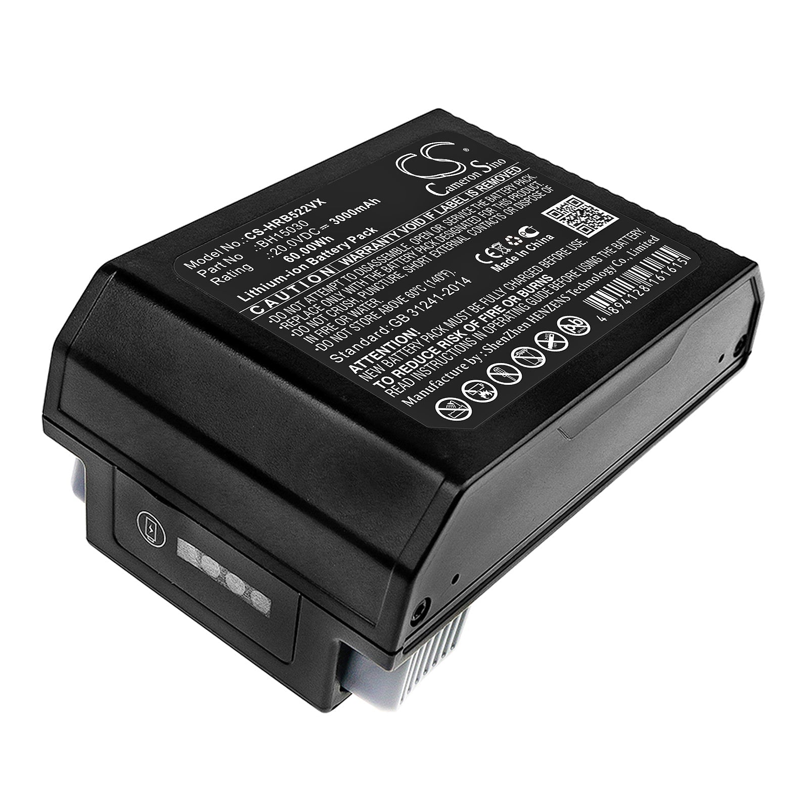 Li-ion Battery fits Hoover, Bh15030 20.0V, 3000mAh Vacuum Cameron Sino Technology Limited