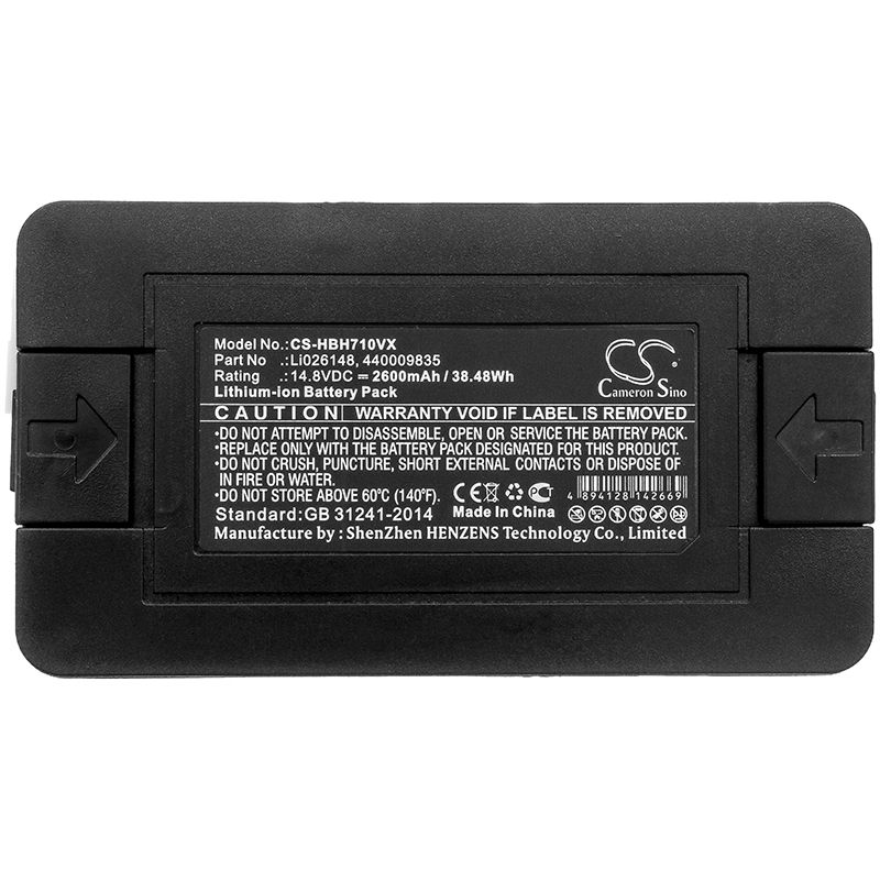 Li-ion Battery Fits Hoover, Bh71000, Quest 1000, 14.8v, 2600mah Vacuum Cameron Sino Technology Limited