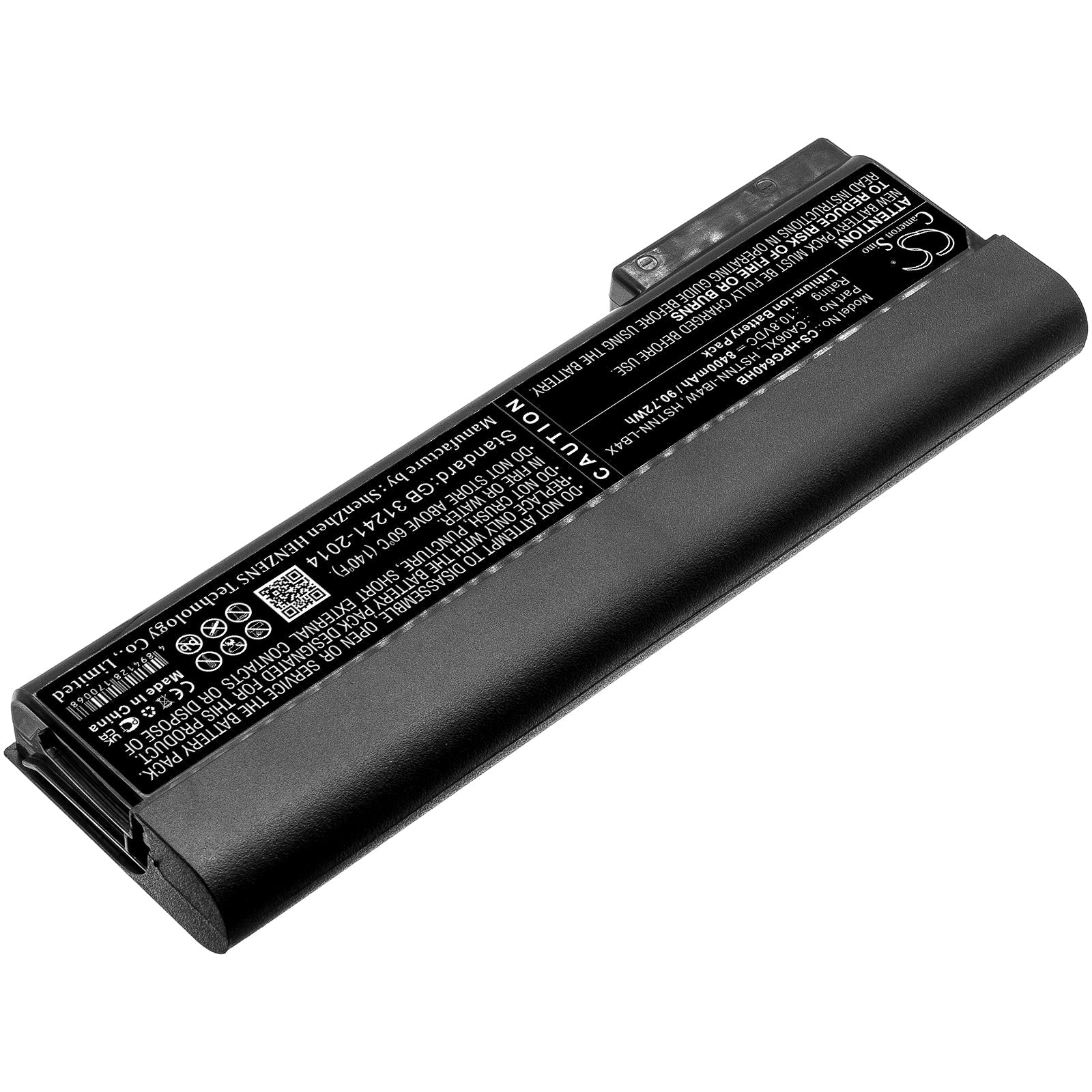 Li-ion Battery fits Hp, D9r52av, H5g74e, Probook 640 10.8V, 8400mAh Notebook & Laptop Cameron Sino Technology Limited