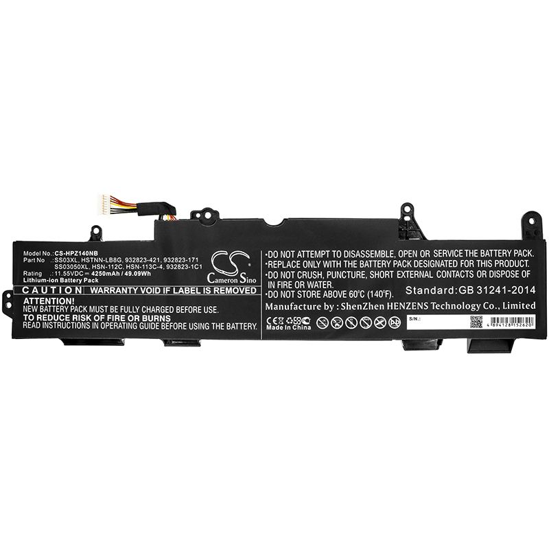Li-ion Battery fits Hp, Elitebook 735 G5, Elitebook 735 G5 (3pj63aw) 11.55V, 4250mAh Notebook & Laptop Cameron Sino Technology Limited