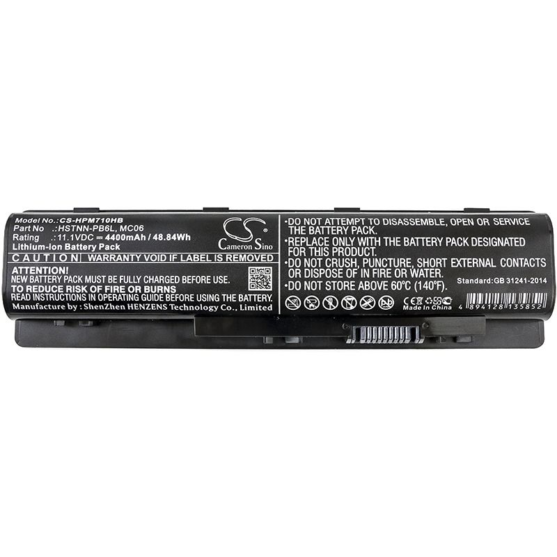 Li-ion Battery fits Hp, envy 15-ae100, envy 15-ae100na, envy 15-ae100nl 11.1V, 4400mAh Notebook & Laptop Cameron Sino Technology Limited