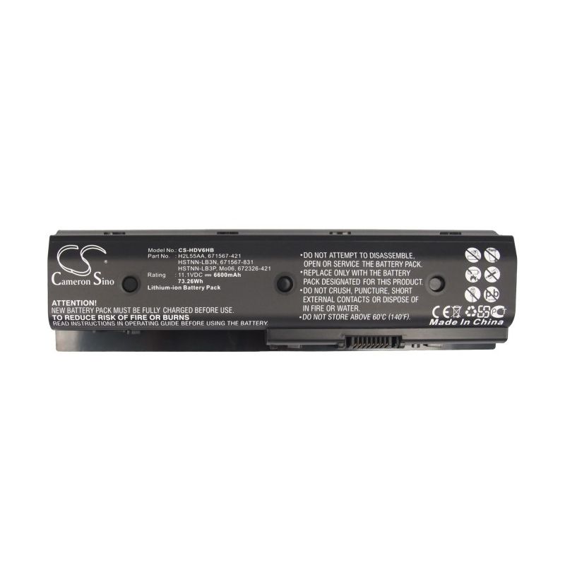 Li-ion Battery fits Hp, envy Dv4, envy Dv4-5200, envy Dv4-5200 Cto 11.1V, 6600mAh Notebook & Laptop Cameron Sino Technology Limited