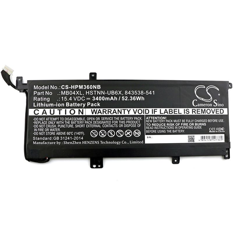 Li-ion Battery fits Hp, envy X360 M6, m6-aq003dx, m6-aq005dx 15.4V, 3400mAh Notebook & Laptop Cameron Sino Technology Limited