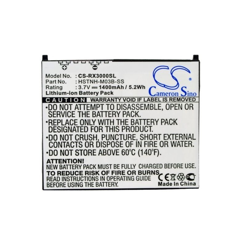 Li-ion Battery Fits Hp, Ipaq Hx2000, Ipaq Hx2100, Ipaq Hx2110 3.7v, 1400mah PDA & Pocket PC Cameron Sino Technology Limited