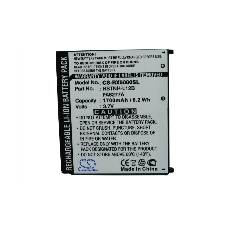 Li-ion Battery Fits Hp, Ipaq Rx5000, Ipaq Rx5700, Ipaq Rx5710 3.7v, 1700mah PDA & Pocket PC Cameron Sino Technology Limited