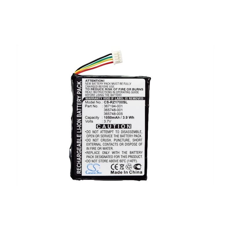 Li-ion Battery Fits Hp, Ipaq Rz1700, Ipaq Rz1710, Ipaq Rz1715 3.7v, 1050mah PDA & Pocket PC Cameron Sino Technology Limited