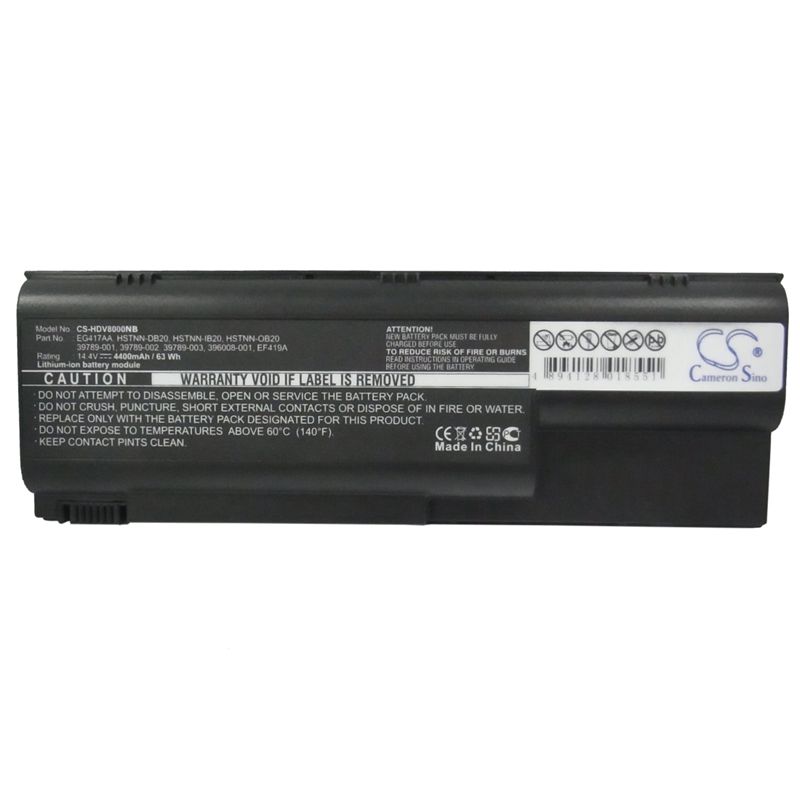 Li-ion Battery Fits Hp, Pavilion Dv8000, Pavilion Dv8000t, Pavilion Dv8000z 14.4v, 4400mah Computer Cameron Sino Technology Limited