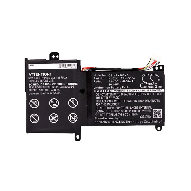 Li-ion Battery fits Hp, pavilion X360 11.6, pavilion X360 11-k, pavilion X360 11-k013cl 7.6V, 4000mAh Notebook & Laptop Cameron Sino Technology Limited