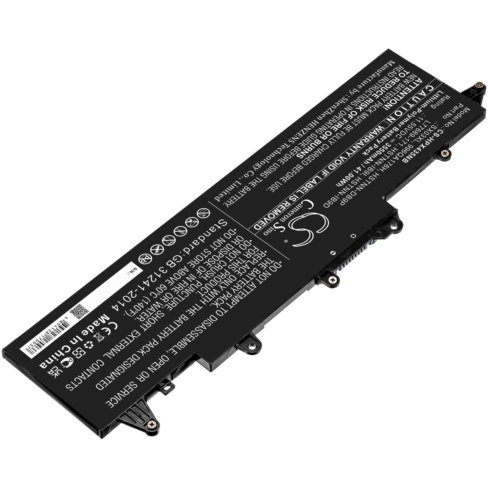 Li-ion Battery fits Hp, Probook X360 435 G7 11.55V, 3550mAh Notebook & Laptop Cameron Sino Technology Limited