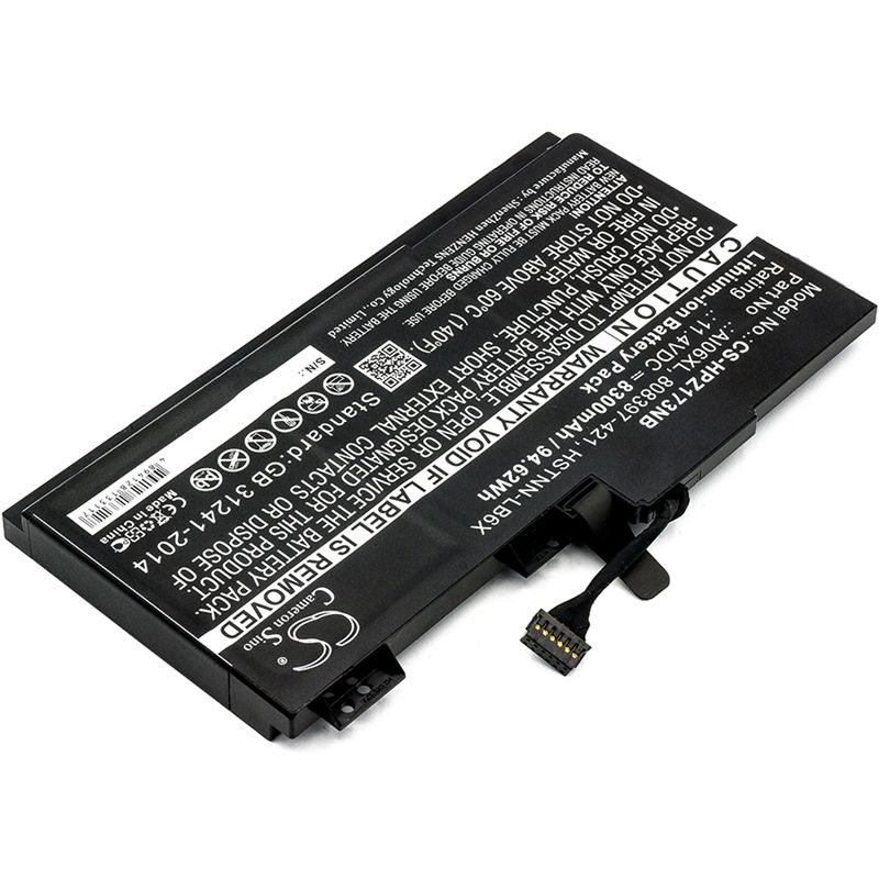 Li-ion Battery Fits Hp, Zbook 17 G3, Zbook 17 G3 M9l94av, Zbook 17 G3 T7v61et 11.4v, 8300mah Notebook & Laptop Cameron Sino Technology Limited