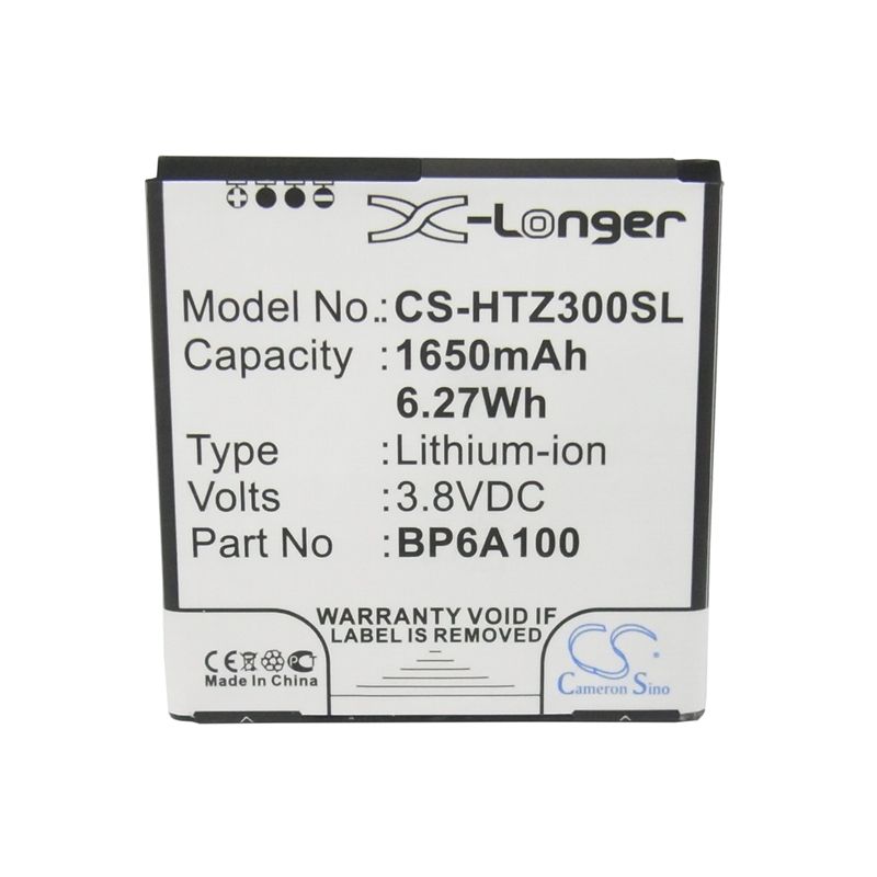 Li-ion Battery fits Htc, 0pa6a100, desire 300, desire 301 3.8V, 1650mAh Mobile & SmartPhone Cameron Sino Technology Limited