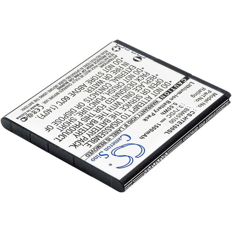 Li-ion Battery Fits Htc, 0pcv200, 0po100, 603e 3.7v, 1500mah Mobile & SmartPhone Cameron Sino Technology Limited