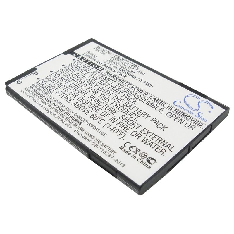 Li-ion Battery fits Htc, 7 mozart, a315c, a3360 3.7V, 1000mAh Mobile & SmartPhone Cameron Sino Technology Limited
