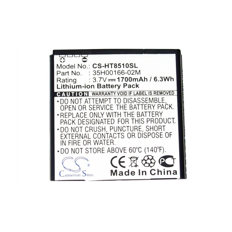 Li-ion Battery fits Htc, amaze 4g, ph85110, ruby 3.7V, 1700mAh Communications Cameron Sino Technology Limited (Suspended)