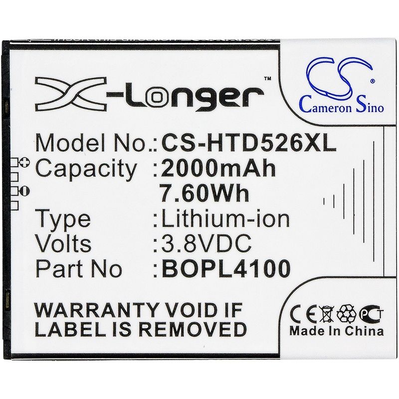 Li-ion Battery fits Htc, desire 326g, desire 526, desire 526g+ dual sim 3.8V, 2000mAh Mobile & SmartPhone Cameron Sino Technology Limited