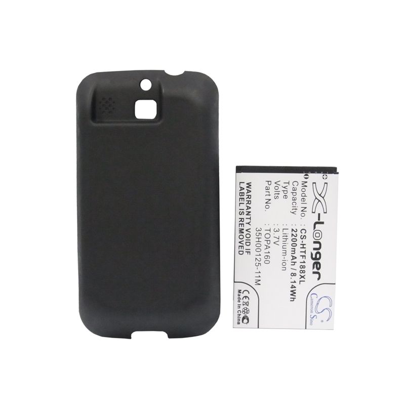 Li-ion Battery fits Htc, f3188, rome, rome 100 3.7V, 2200mAh Mobile & SmartPhone Cameron Sino Technology Limited