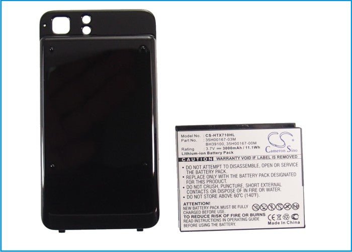 Li-ion Battery fits Htc, Holiday, Raider 4g, Raider 4g Lte 3.7V, 3000mAh Communications Cameron Sino Technology Limited
