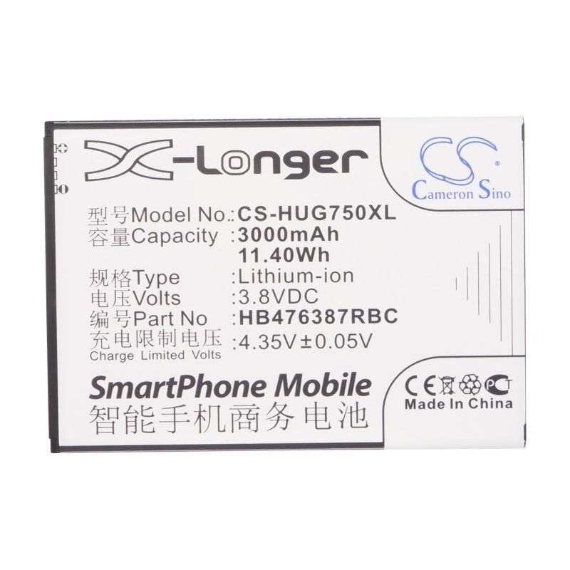 Li-ion Battery fits Huawei, ascend g750, ascend g750-t00, ascend g750-t01 3.8V, 3000mAh Mobile & SmartPhone Cameron Sino Technology Limited