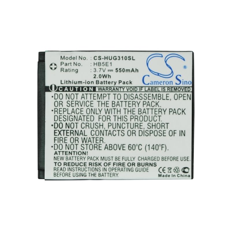 Li-ion Battery fits Huawei, c3100, g2201 3.7V, 550mAh Mobile & SmartPhone Cameron Sino Technology Limited