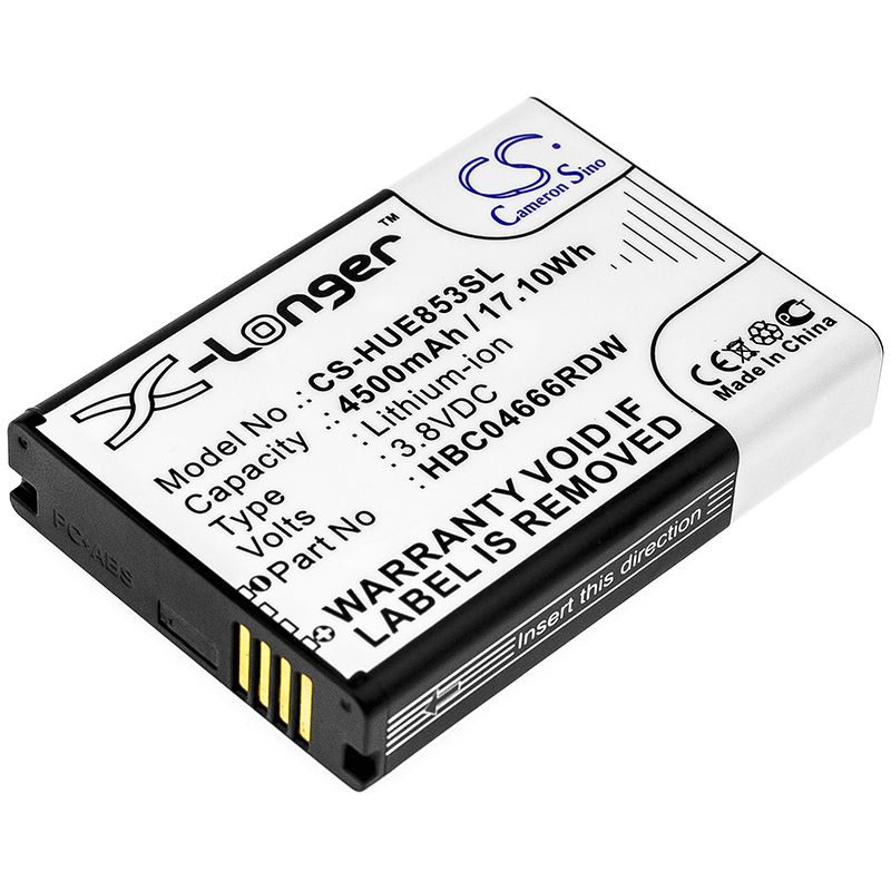 Li-ion Battery fits Huawei, E55735-852, E55735-853 3.8V, 4500mAh Hotspot Cameron Sino Technology Limited