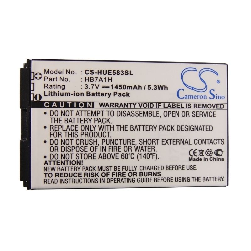 Li-ion Battery Fits Huawei, E583c, Mifi E583c Wireless Pointer, R201 3.7v, 1450mah Hotspot Cameron Sino Technology Limited