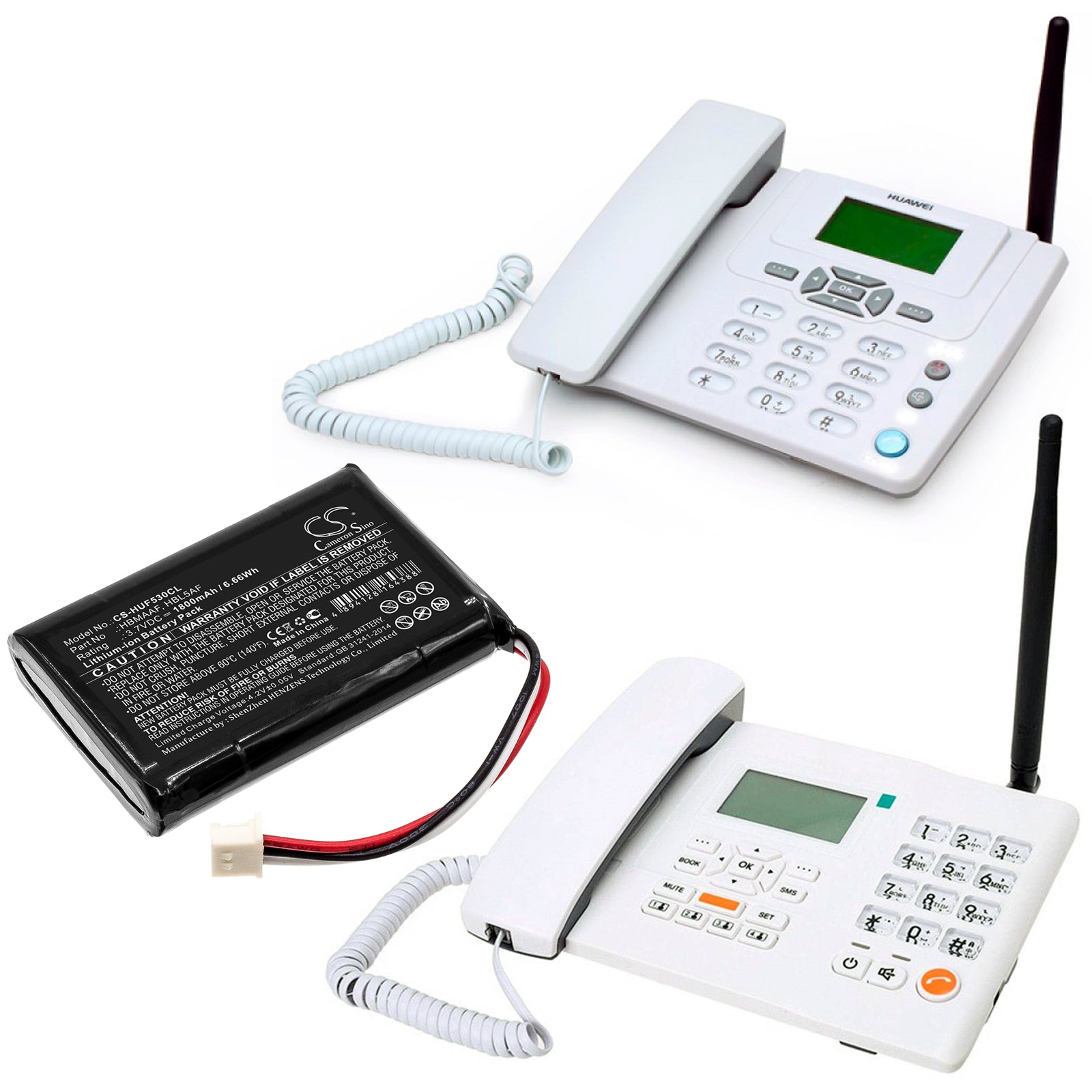 Li-ion Battery fits Huawei, Ets5623, F202 3.7V, 1800mAh Cordless Phone Cameron Sino Technology Limited