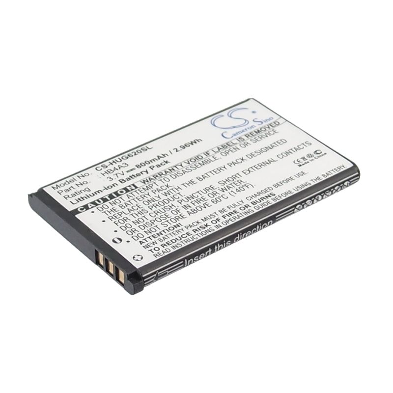 Li-ion Battery fits Huawei, g6620, g7210, t1201 3.7V, 800mAh Mobile & SmartPhone Cameron Sino Technology Limited
