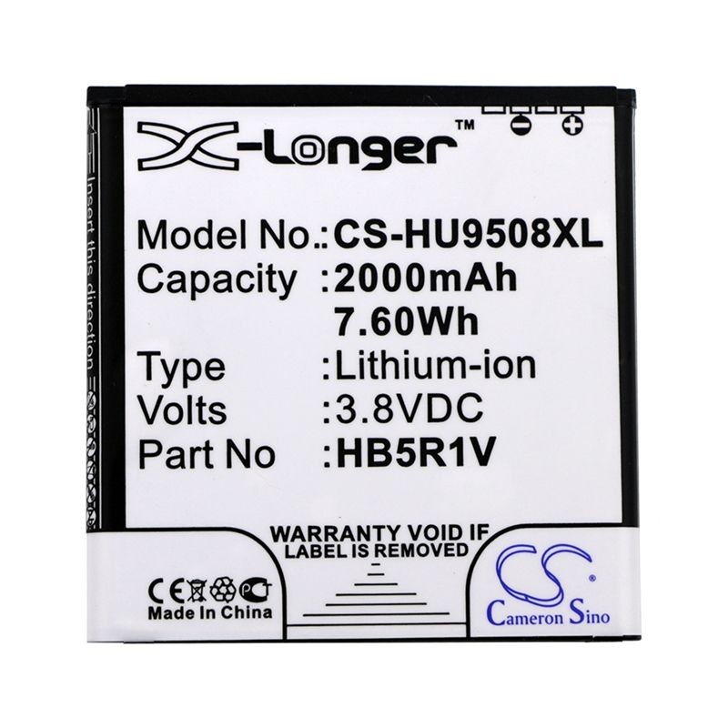 Li-ion Battery fits Huawei, hn3-u01, honor 2, honor 3 3.8V, 2000mAh Mobile & SmartPhone Cameron Sino Technology Limited