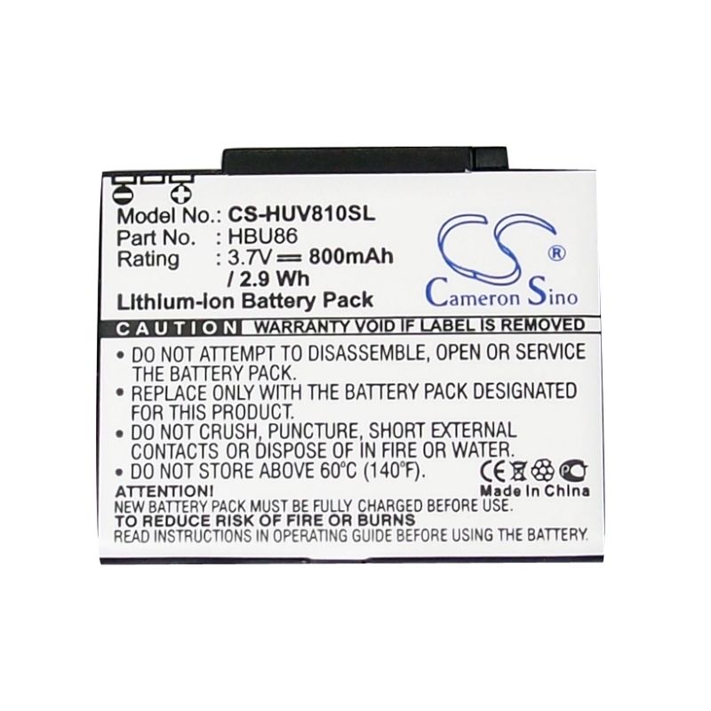 Li-ion Battery fits Huawei, t7200, u7200, v810 3.7V, 800mAh Mobile & SmartPhone Cameron Sino Technology Limited