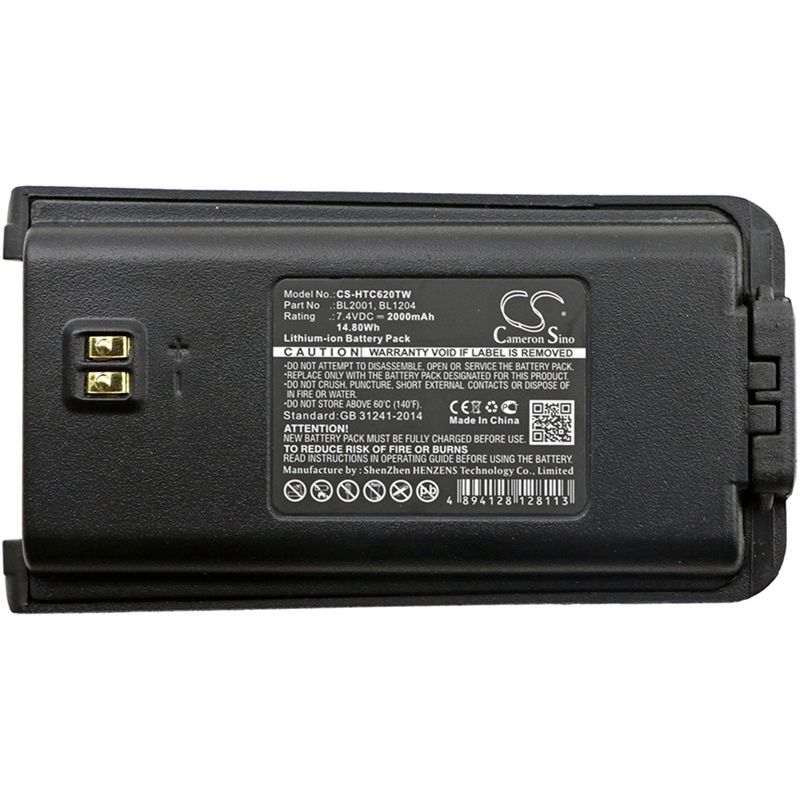 Li-ion Battery Fits Hyt, Tc-610, Tc-610p, Tc-610s 7.4v, 2000mah Two-Way Radio Cameron Sino Technology Limited