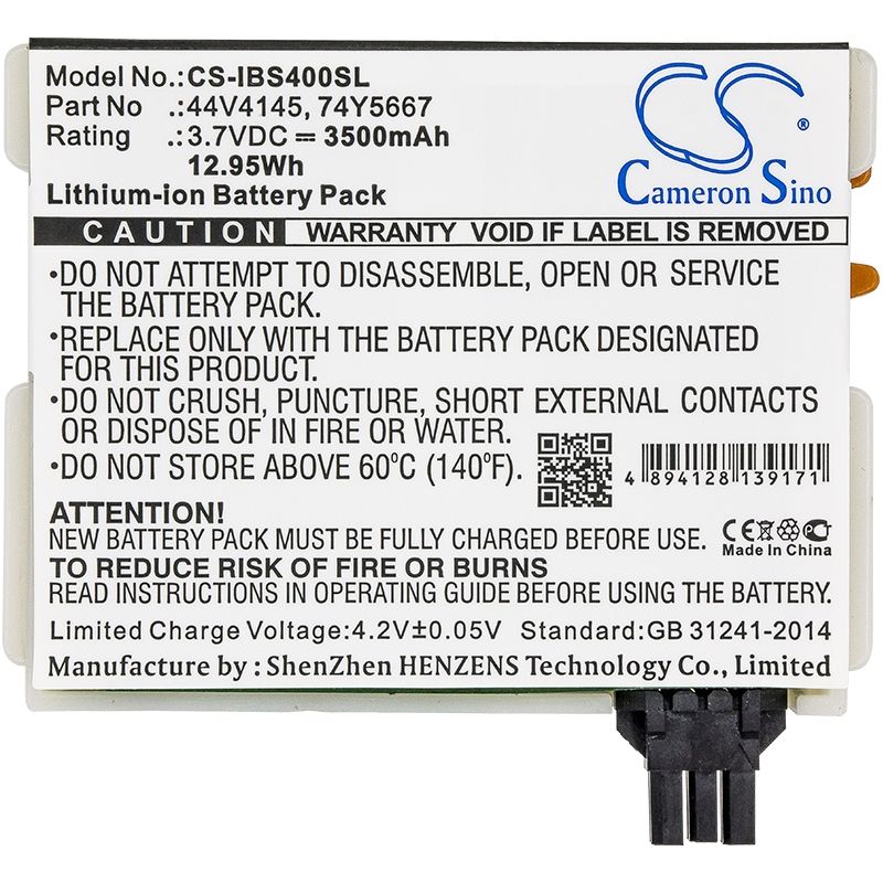 Li-ion Battery fits Ibm, 5679, 57b7, As/400 3.7V, 3500mAh RAID Controller Cameron Sino Technology Limited