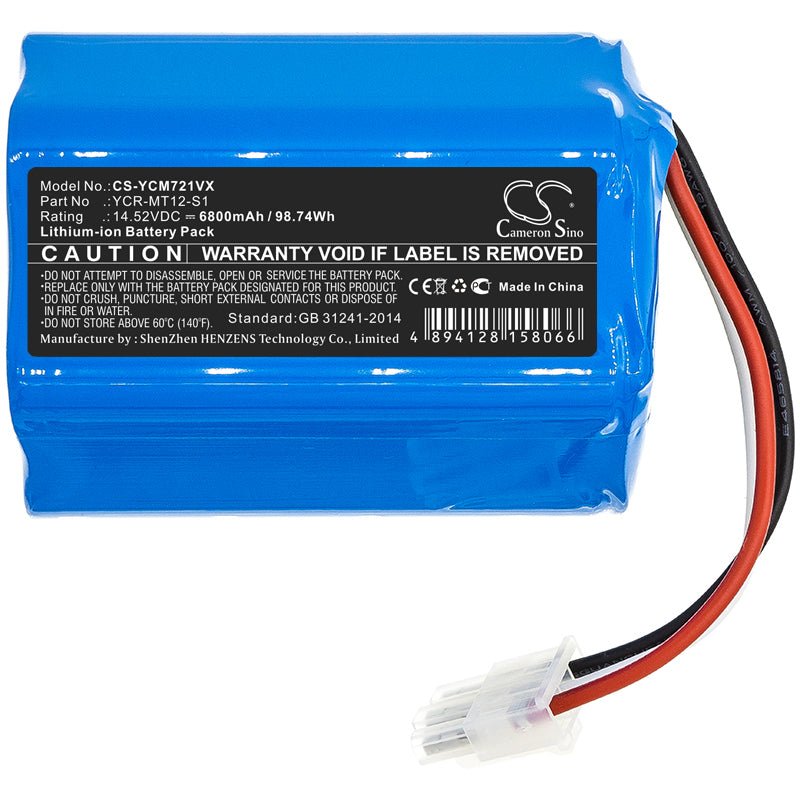 Li-ion Battery fits Iclebo, Ycr-mt12-s1 14.52V, 6800mAh Vacuum Cameron Sino Technology Limited