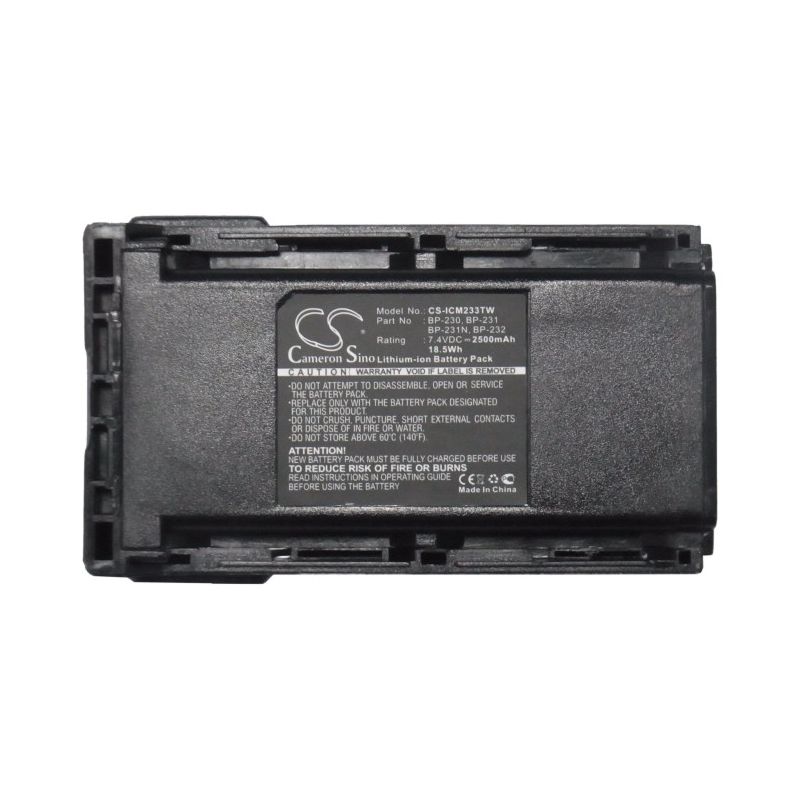 Li-ion Battery Fits Icom, Ic-4011, Ic-a14, Ic-a14s 7.4v, 2500mah Two-Way Radio Cameron Sino Technology Limited