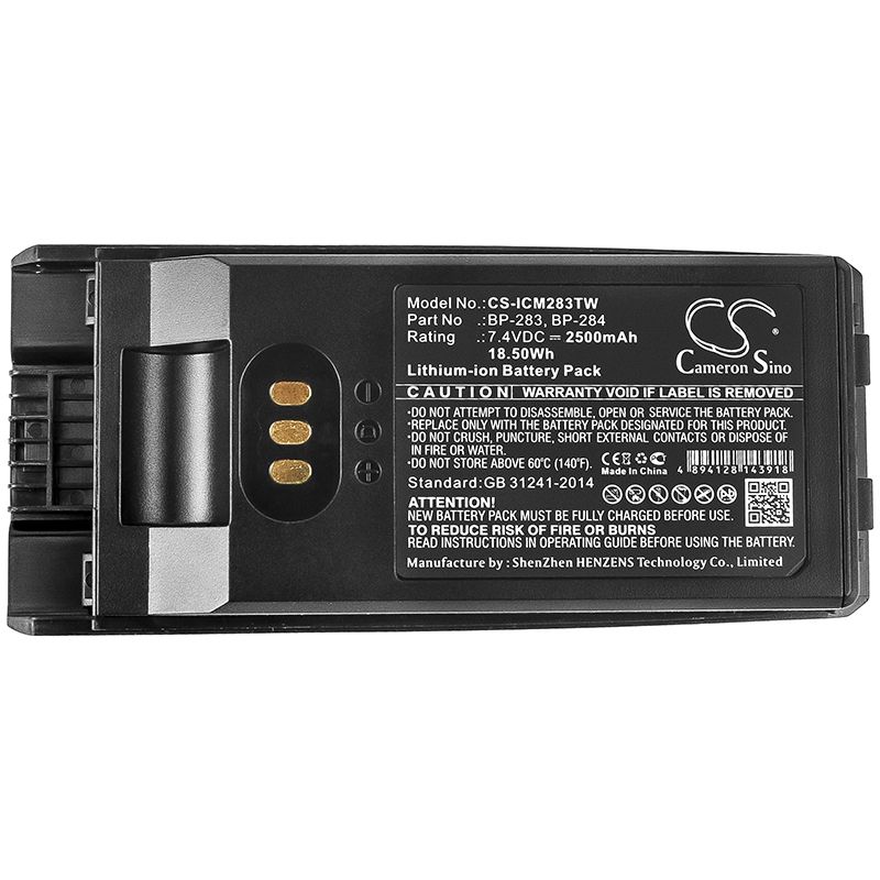 Li-ion Battery fits Icom, Ic-f3400, Ic-f3400d, Ic-f3400dp 7.4V, 2500mAh Two-Way Radio Cameron Sino Technology Limited