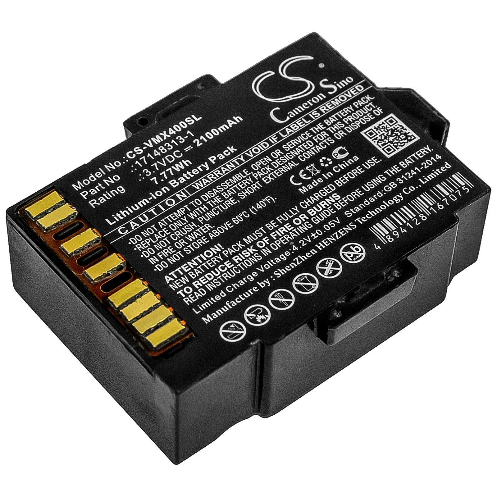 Li-ion Battery fits Industrial Scientific, Ventis Mx4 Monitors, Vts-k1231100101 3.7V, 2100mAh Industrial Cameron Sino Technology Limited (Suspended)