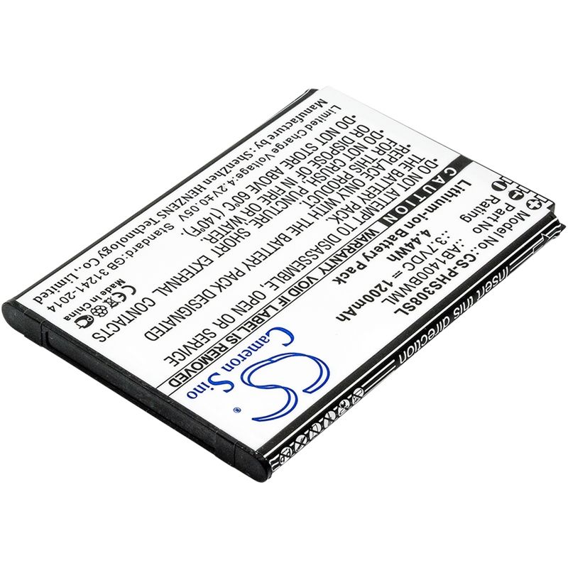 Li-ion Battery fits Inew, u1, philips, cts308 3.7V, 1200mAh Mobile & SmartPhone Cameron Sino Technology Limited