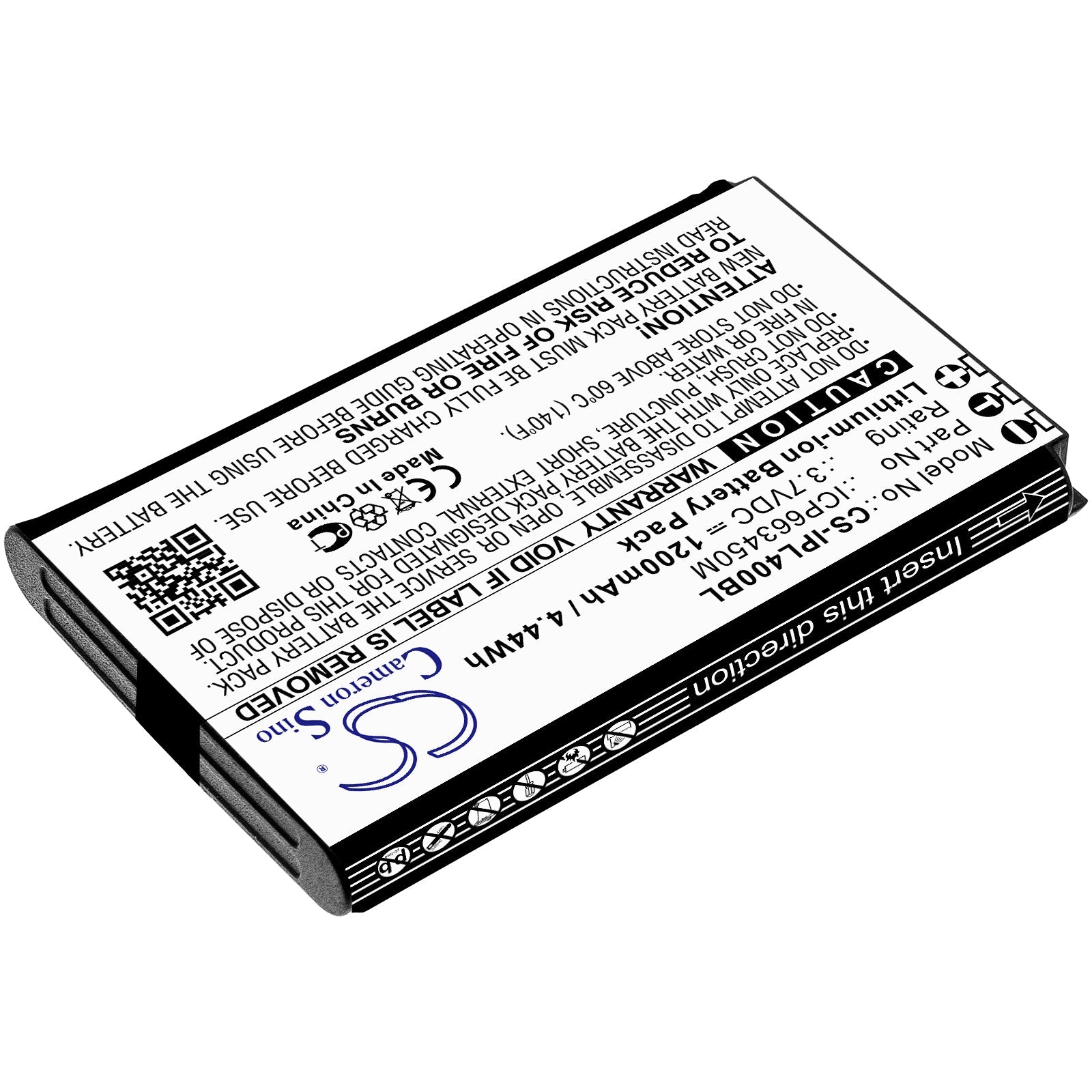Li-ion Battery fits Infinite Peripherals, Linea Pro 4 3.7V, 1200mAh Barcode Scanner Cameron Sino Technology Limited