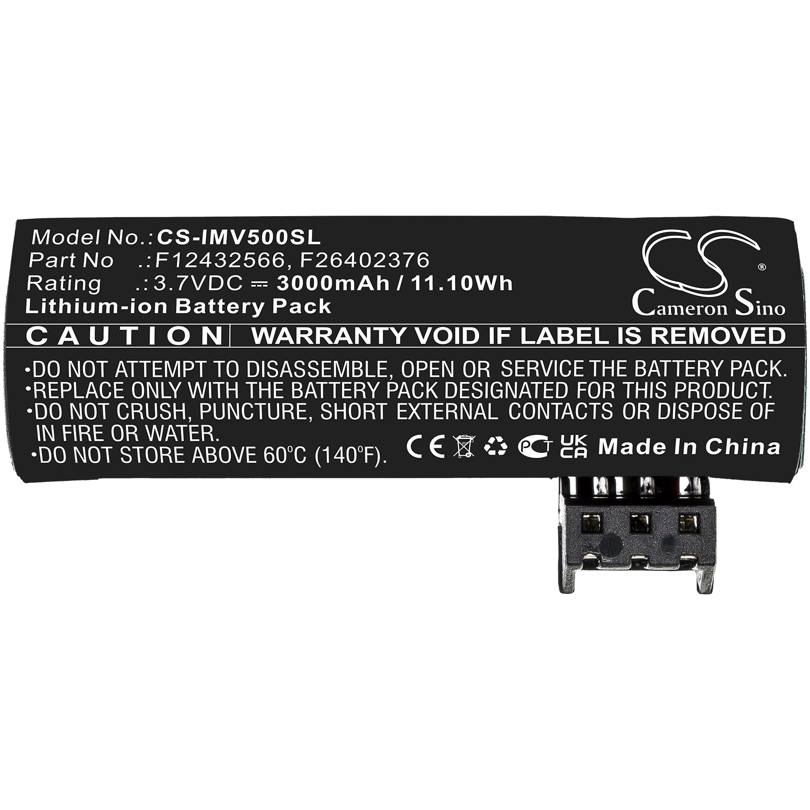 Li-ion Battery fit's Ingenico, Move 5000, Move 5000f, Move 5000s, 11.10Wh Payment Terminal Cameron Sino Technology Limited