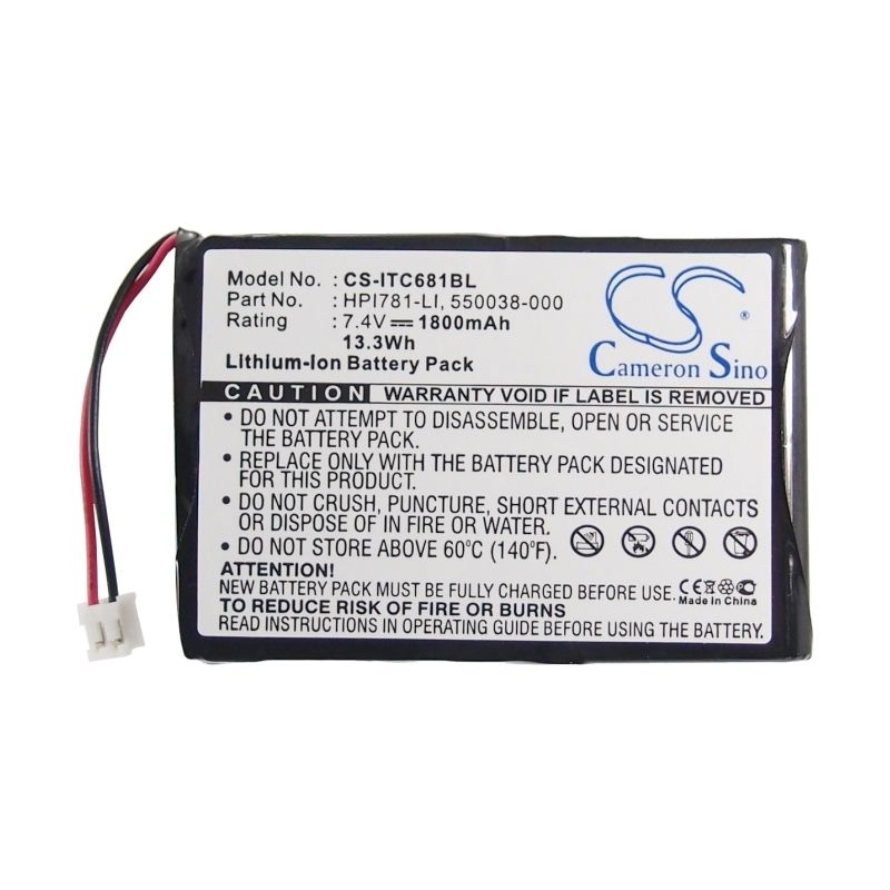 Li-ion Battery fits Intermec, 681, 781, 782t 7.4V, 1800mAh Portable Printer Cameron Sino Technology Limited